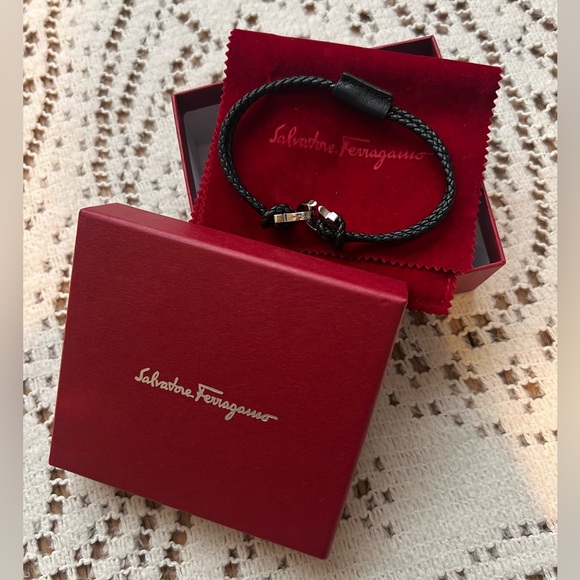 Salvatore Ferragamo Jewelry - Ferragamo Braided Leather Bracelet (Unisex)
